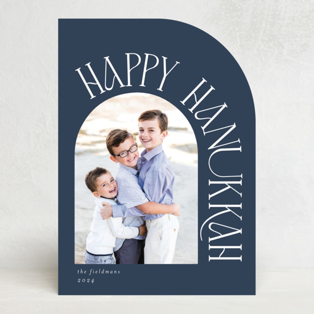 "Simplicity Arch" - Hanukkah Cards in Sea by Morgan Kendall - Front