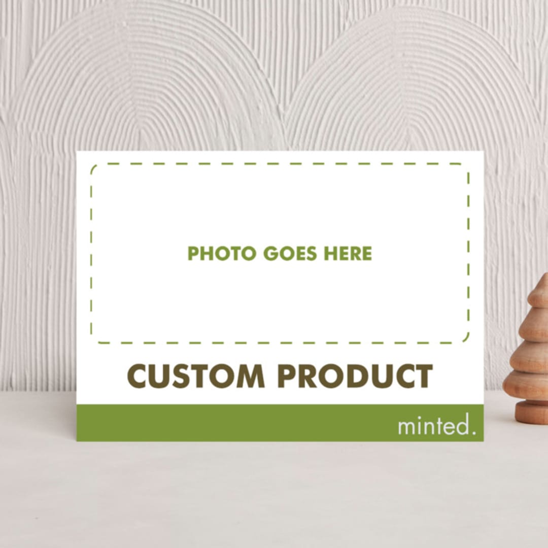 "FOIL Portrait Custom" - Holiday Birth Announcement Cards in Charcoal by Minted - Front