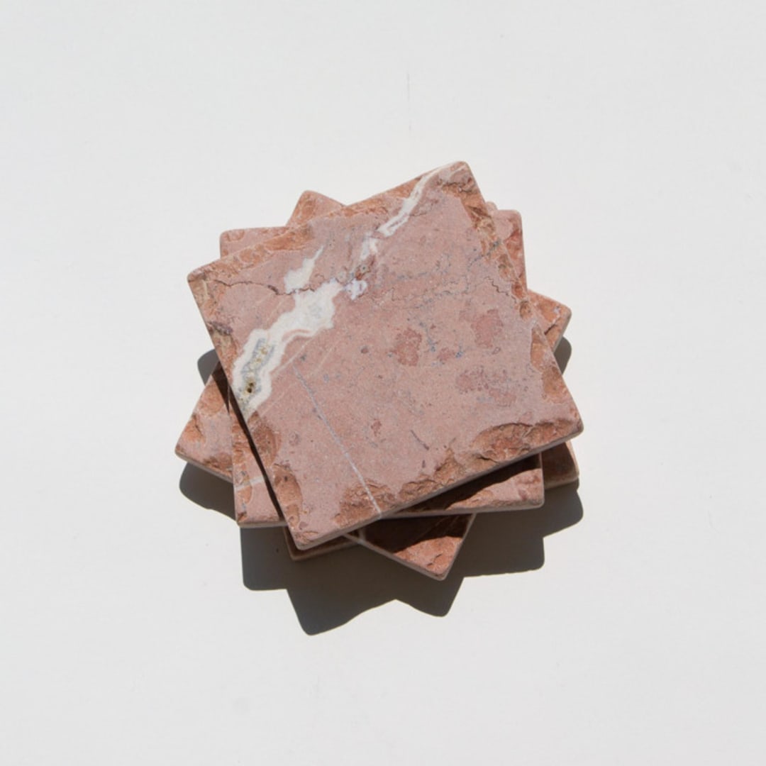 "Marble Coaster Set (TERRA)" - Coasters in orange by the parmatile shop