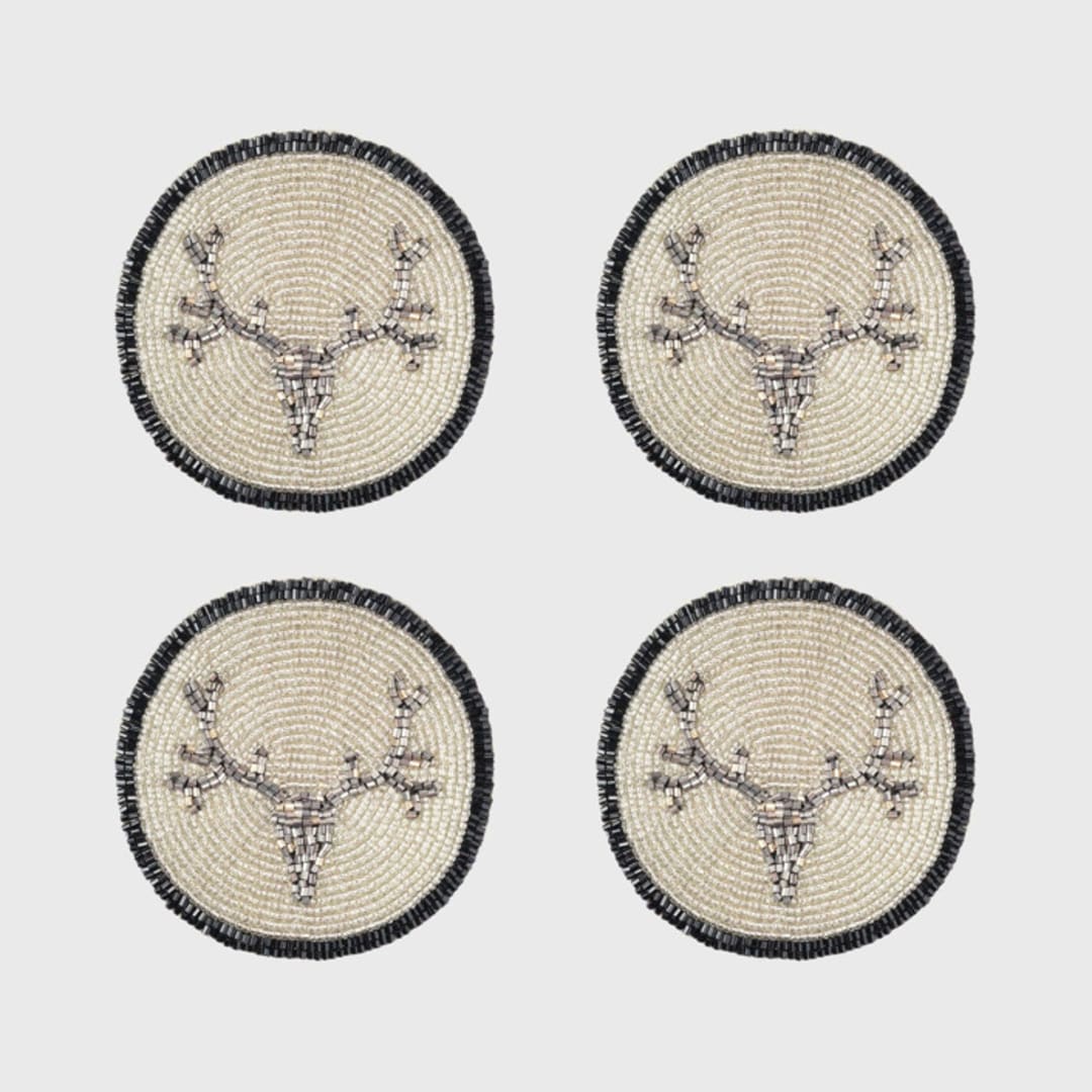 "Antler coaster" - Coasters in gold by Joanna Buchanan