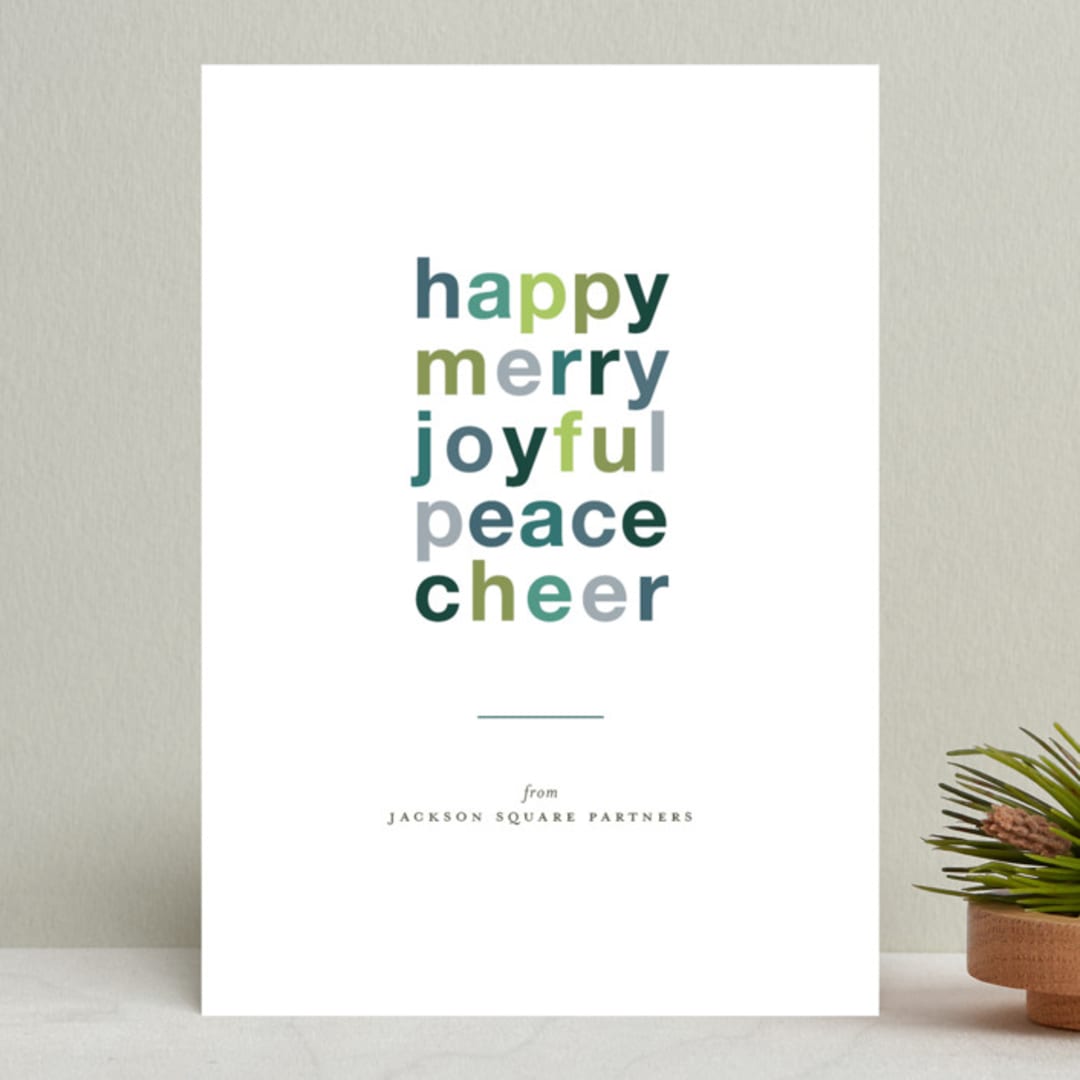"Colorful Holiday" - Holiday Cards in Frozen by Shari Margolin - Front