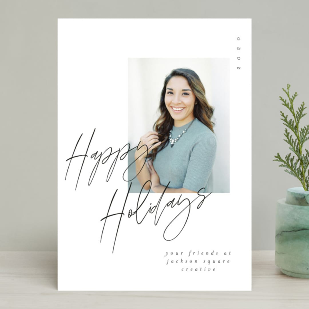 "handwritten note" - Holiday Cards in Snow by Morgan Kendall - Front