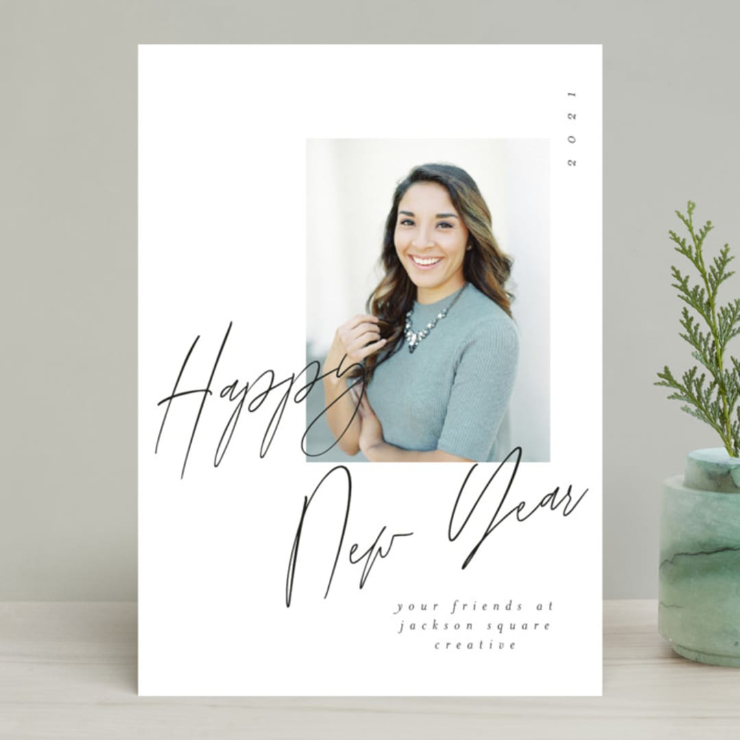 "handwritten note" - Holiday Cards in Snow by Morgan Kendall - Front