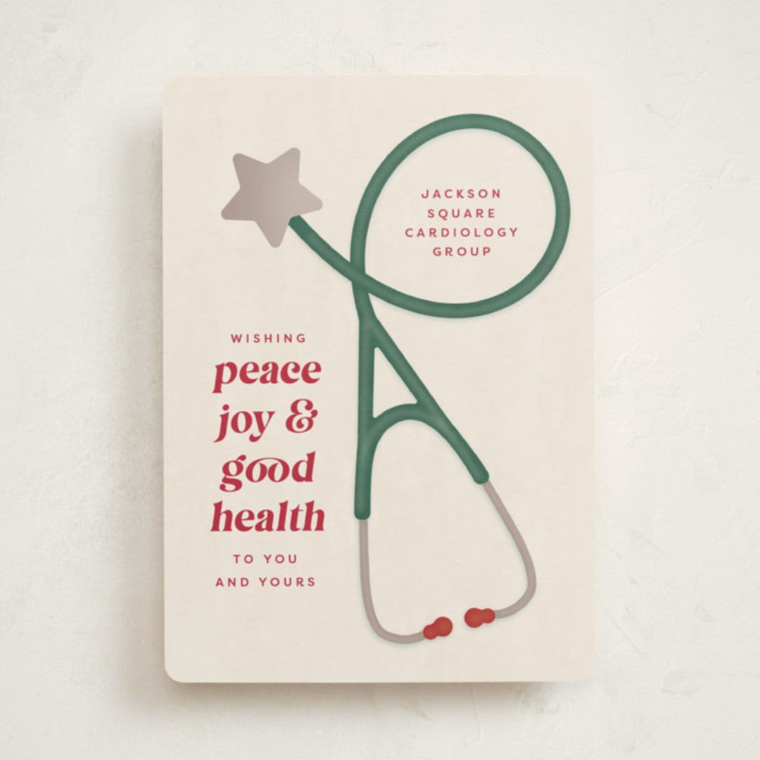"merry stethoscope" - Holiday Cards in Kris Kringle by Kamala Nahas - Front