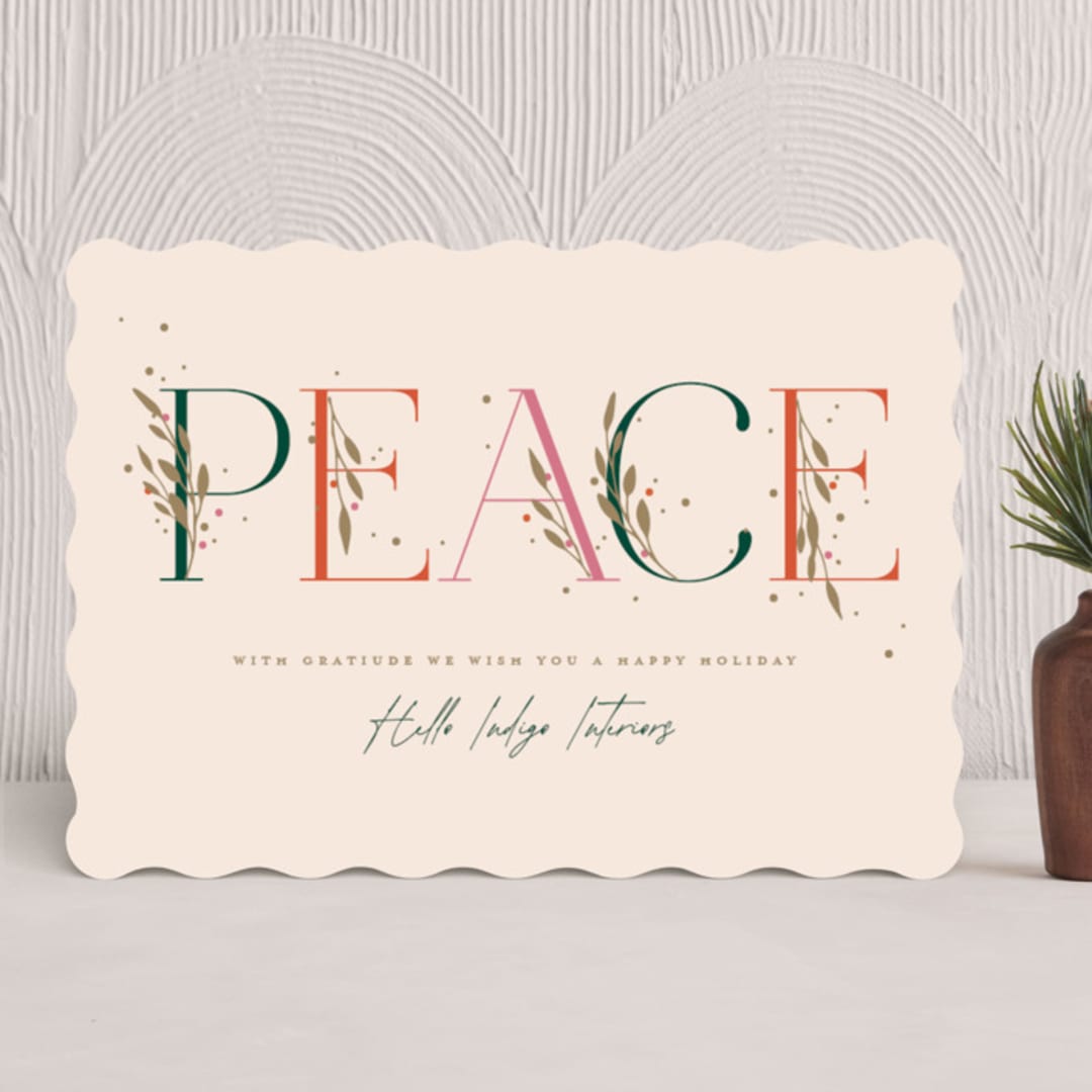 "sprigs & berries" - Holiday Cards in Cream by Susan Zinader - Front