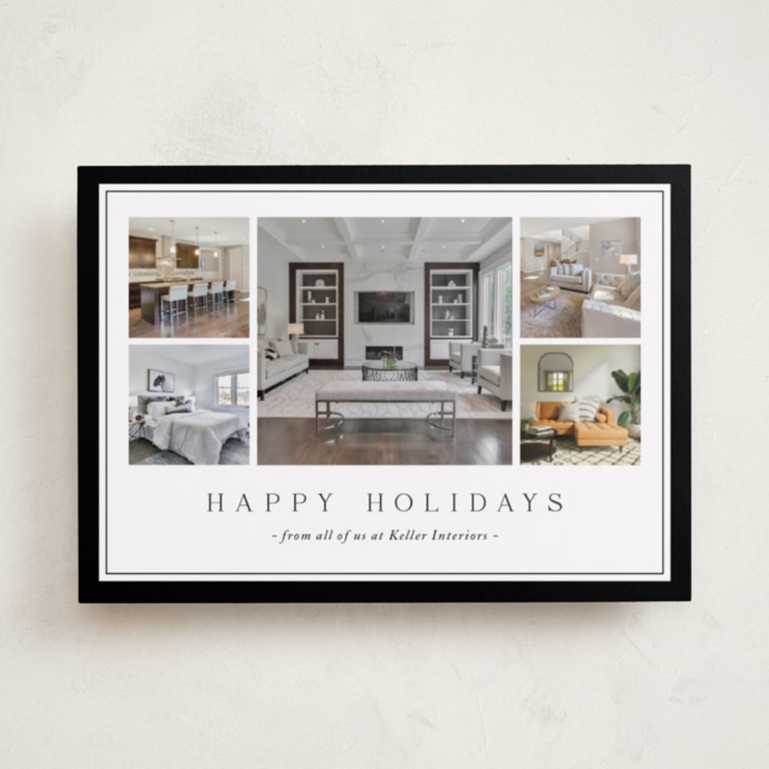 "Festive Trim" - Holiday Cards in Midnight by Amy Kross - Front