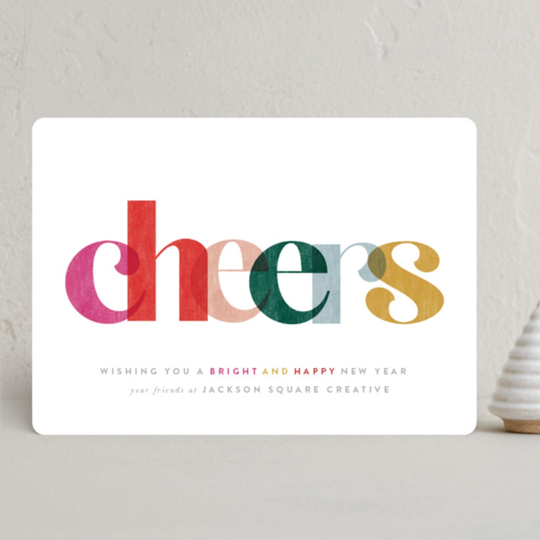 "Bright Cheers" - Holiday Cards in Festive by Robert and Stella - Front