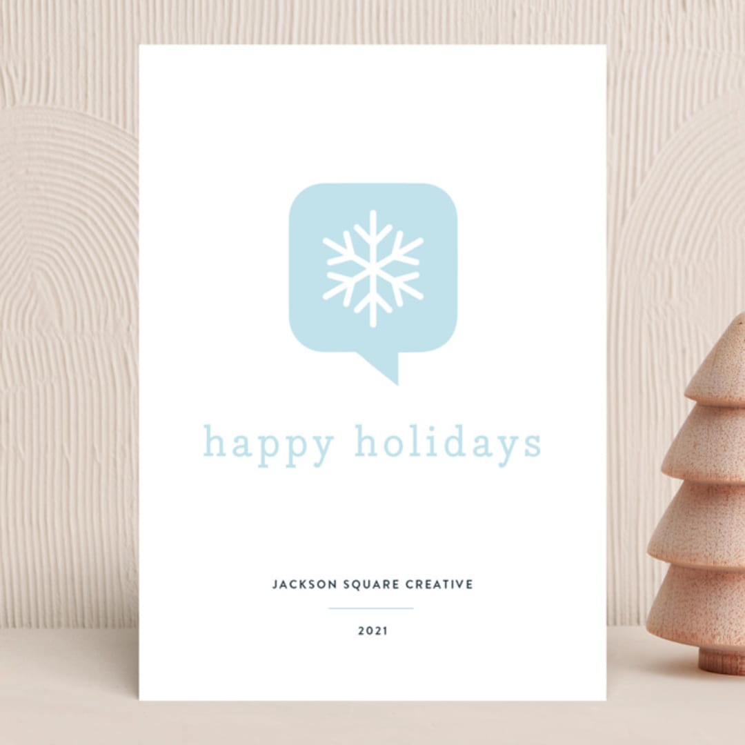 "Holiday Thought" - Holiday Cards in Frost by Robin Ott - Front