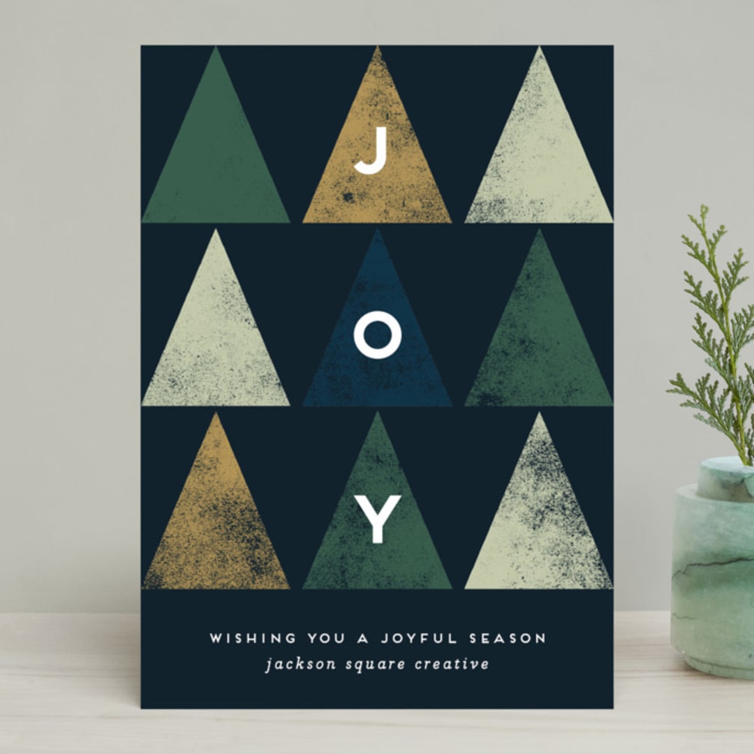 "joy tree" - Holiday Cards in Midnight by Anupama - Front