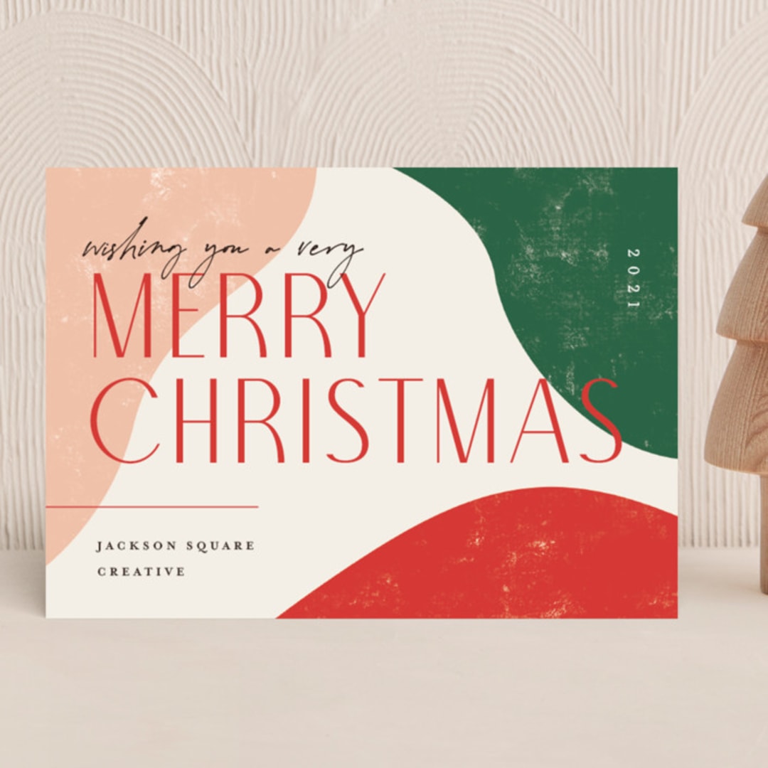 "Festive Textures" - Holiday Cards in Stocking by Pixel and Hank - Front