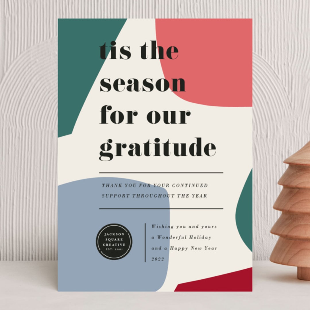 "Simply Stated" - Holiday Cards in Merry by Oma N. Ramkhelawan - Front
