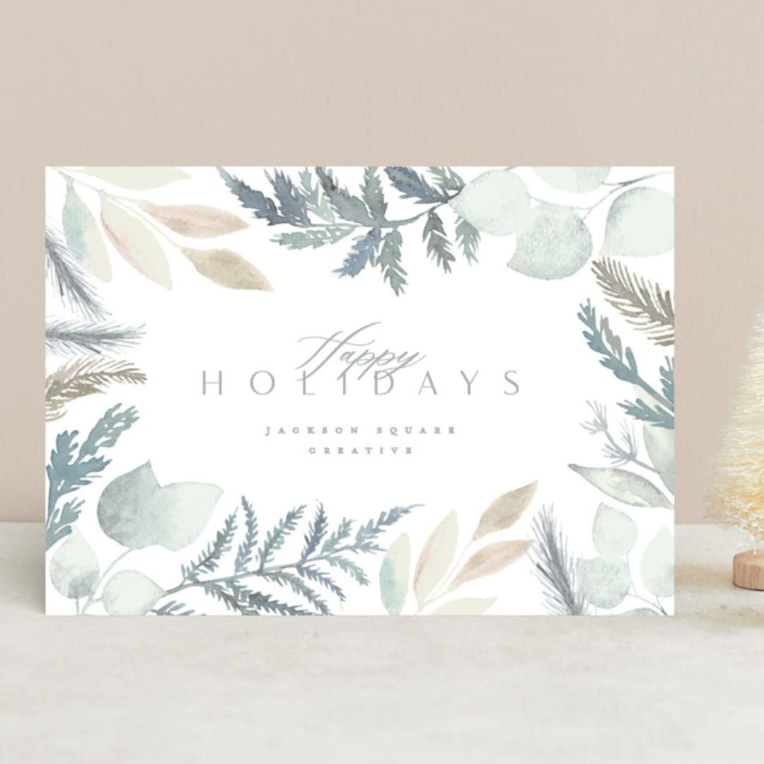 "Frosted" - Holiday Cards in Snow by Creo Study - Front
