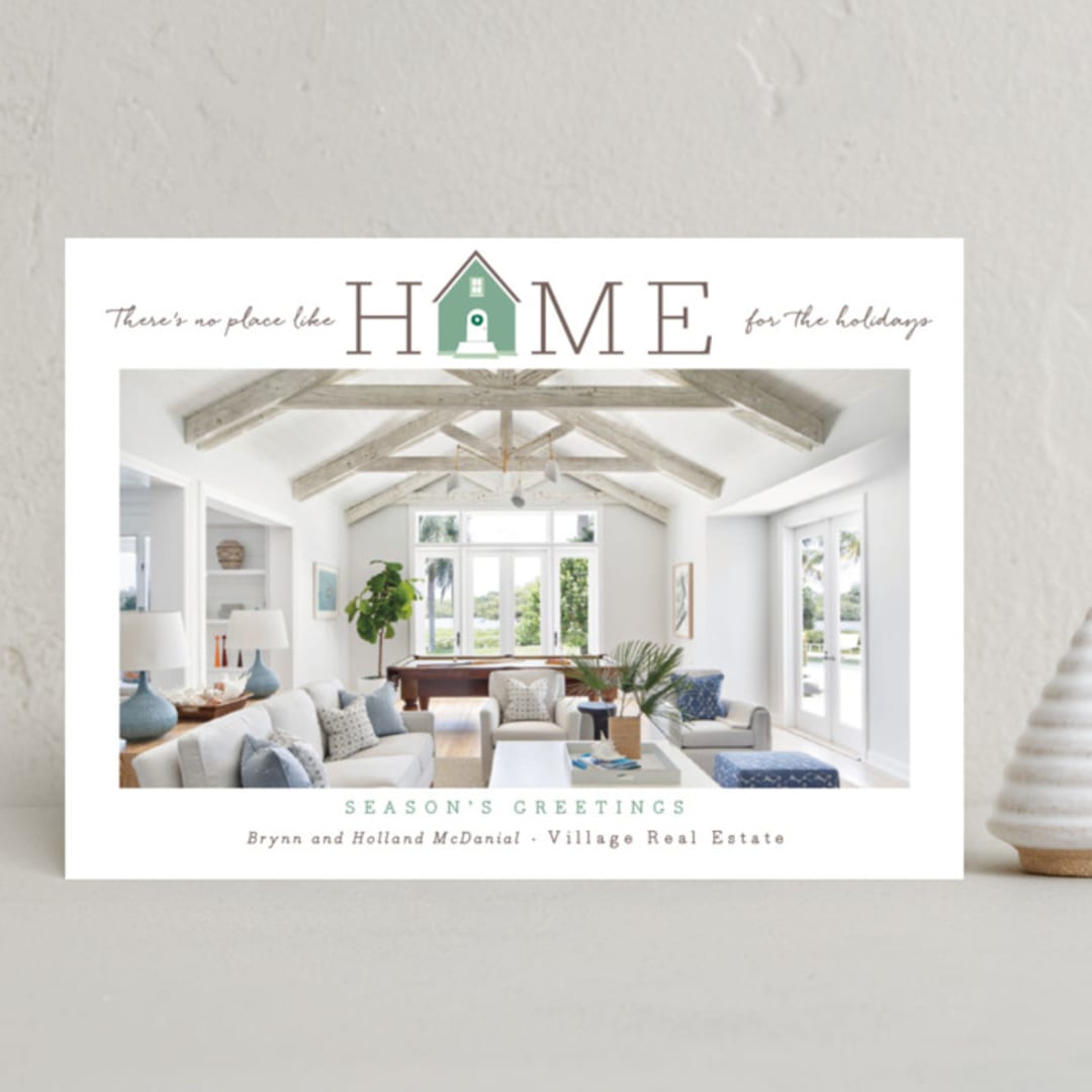 "Home for the Holidays" - Holiday Cards in Woodland Estate by Debb W - Front