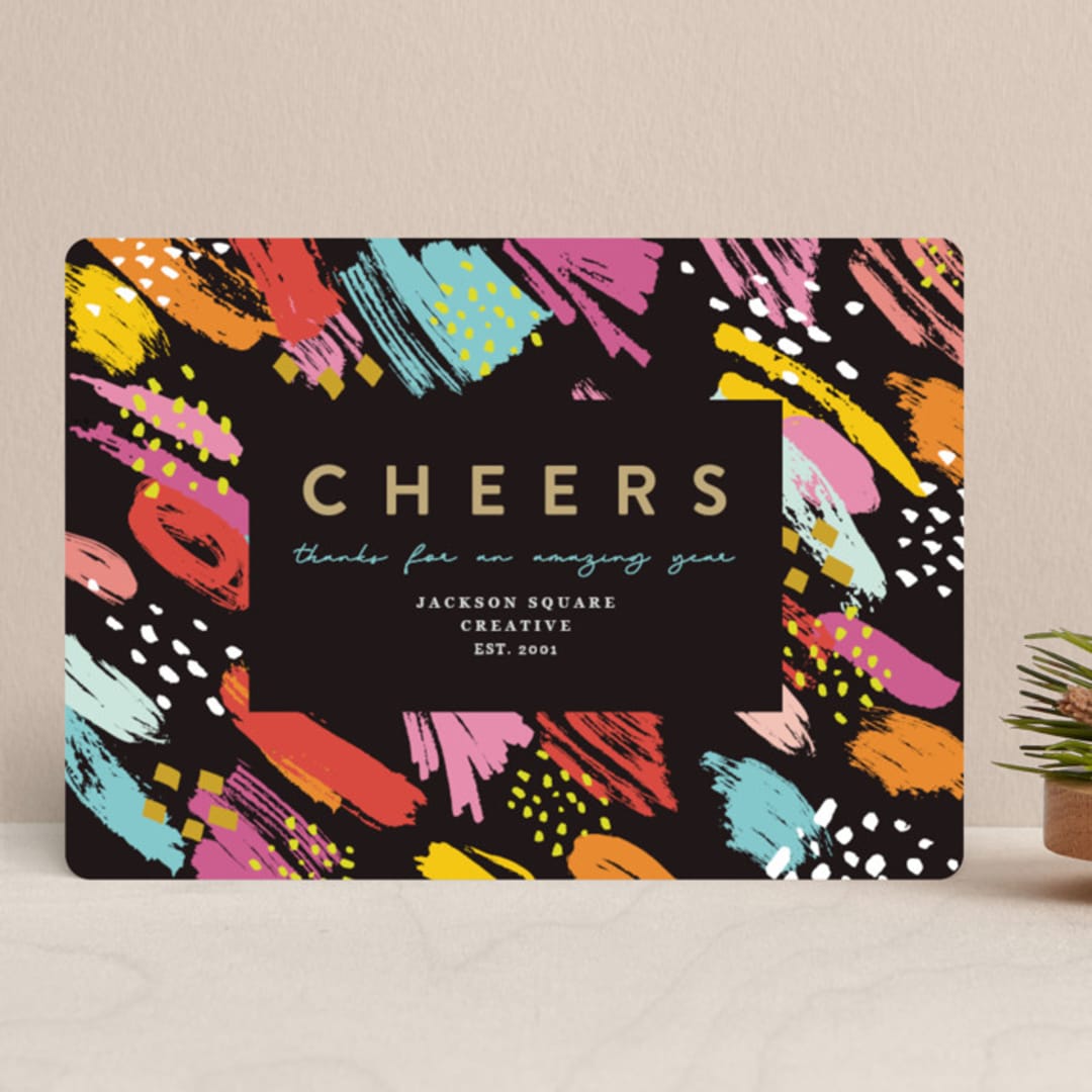 "Cheers & Art" - Holiday Cards in Candy by Maria Alou - Front