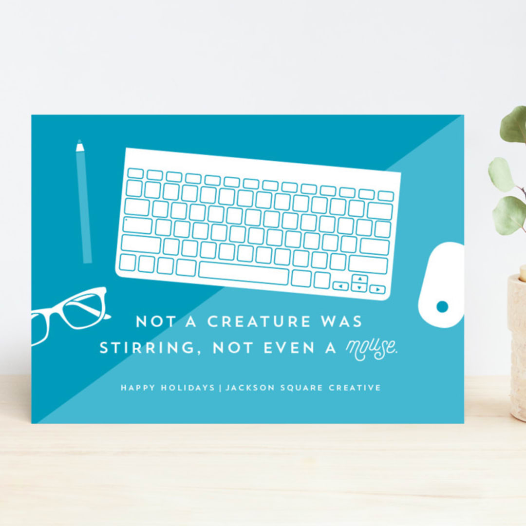 "Tools Of The Trade" - Holiday Cards in Icicle by Alaina Cherup - Front