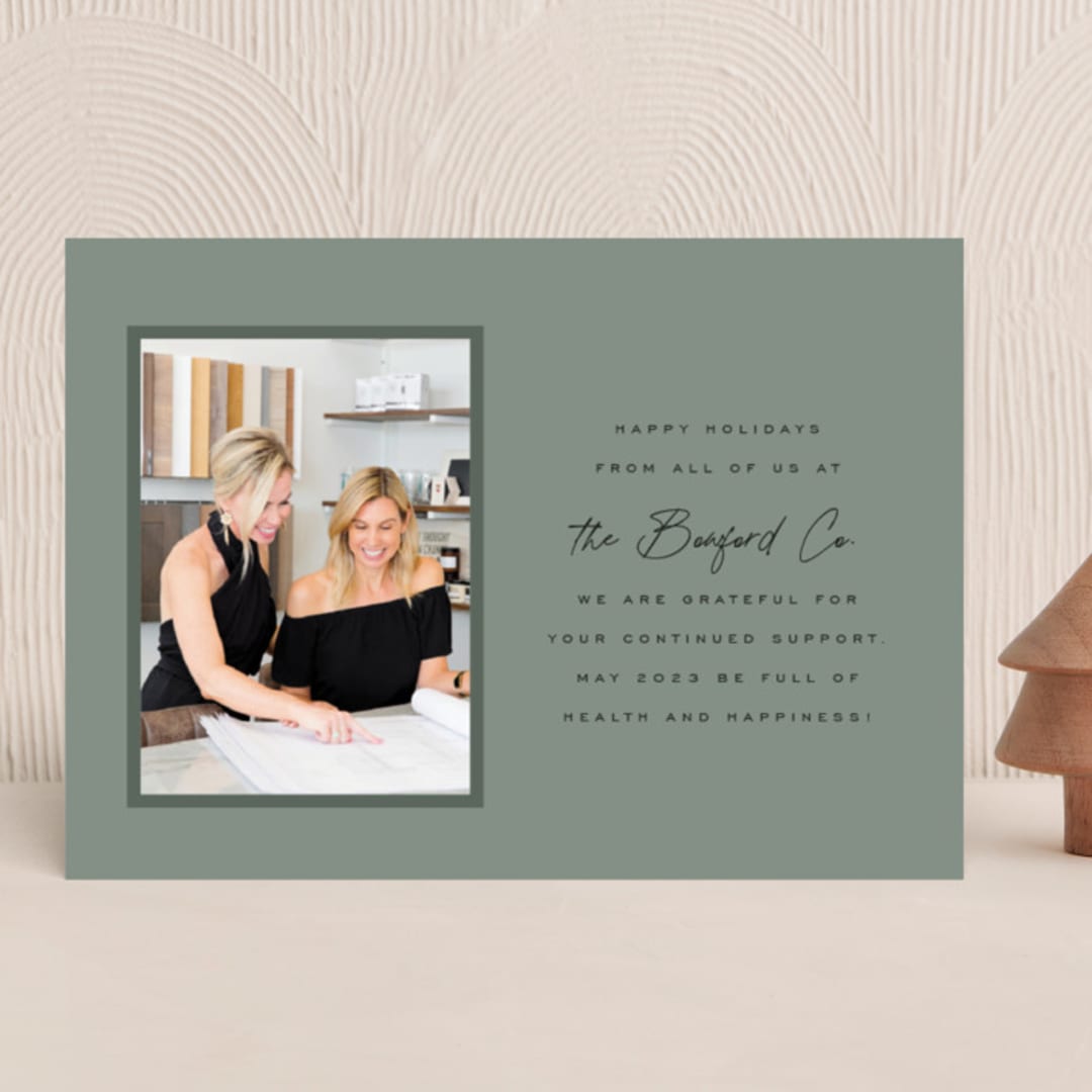"Together" - Holiday Cards in Juniper by Sara Hicks Malone - Front