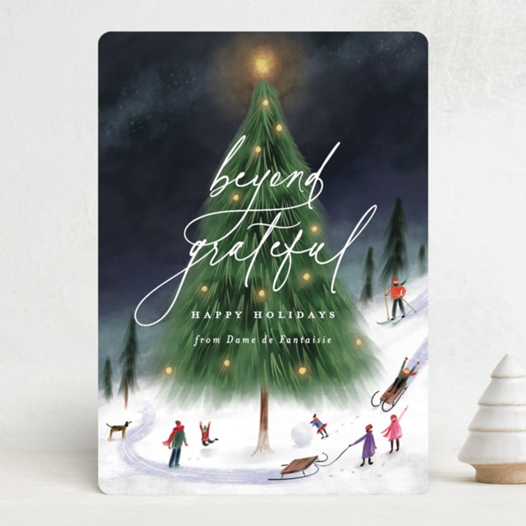 "majestic tree" - Holiday Cards in Jam by Grae - Front