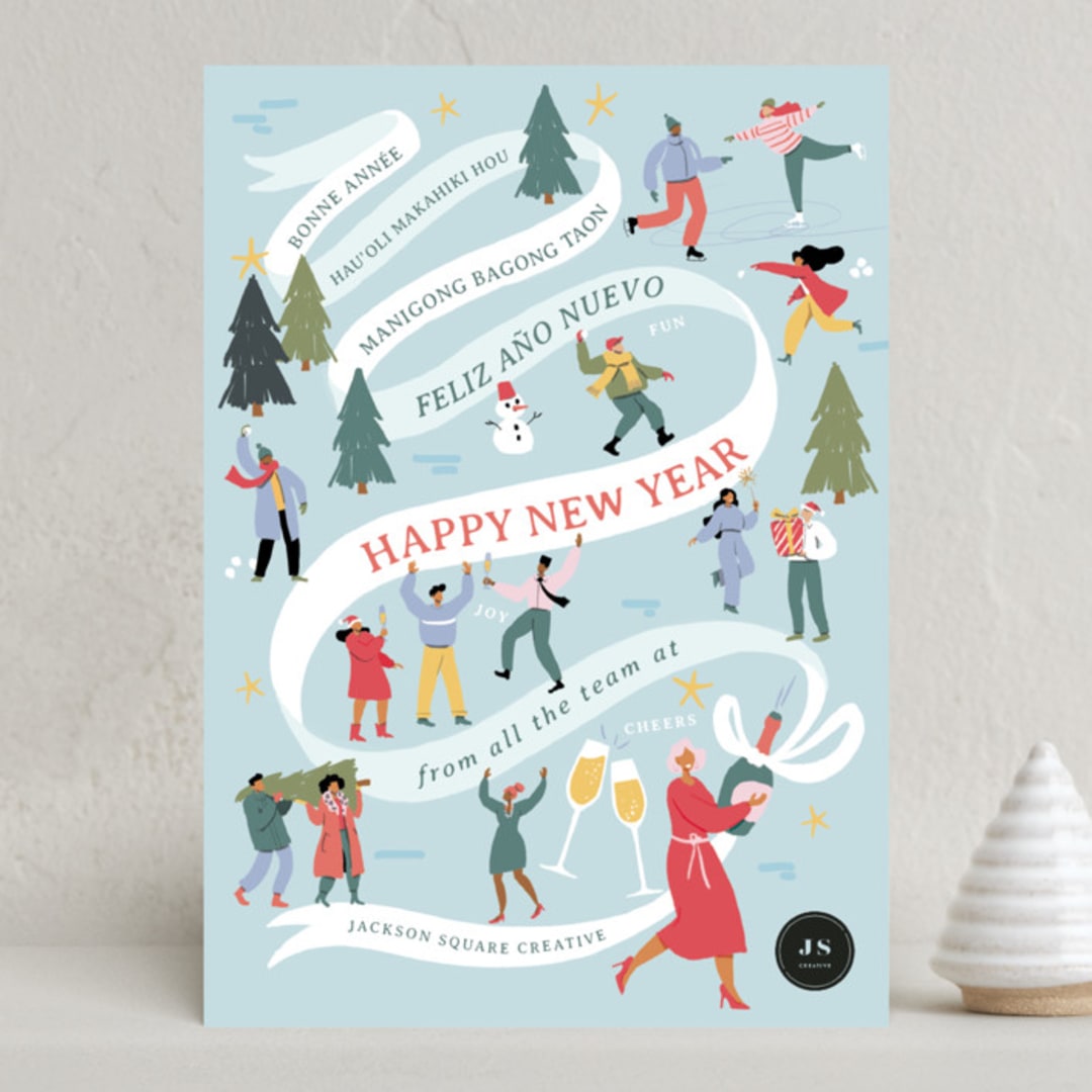 "ribambelle" - Holiday Cards in Ice by Leia Matt - Front