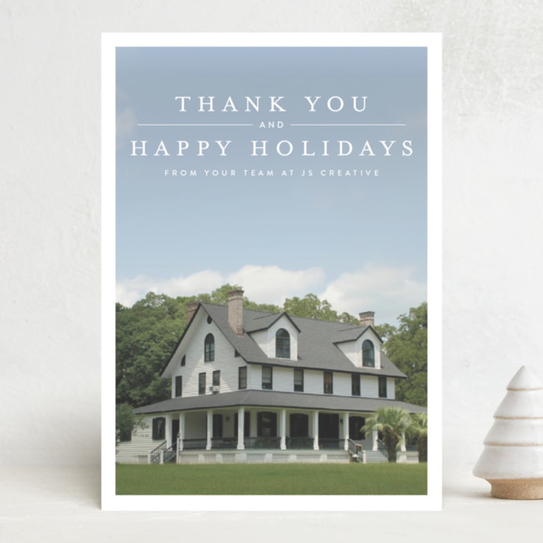 "Classic" - Holiday Cards in Snow by Kasia Labocki - Front
