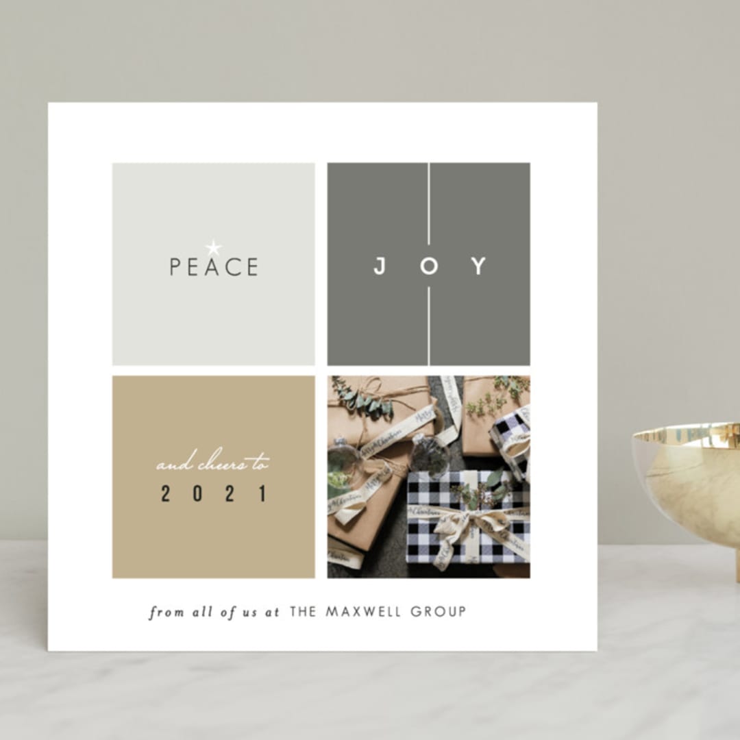 "Building Blocks" - Holiday Cards in Brass by fatfatin - Front