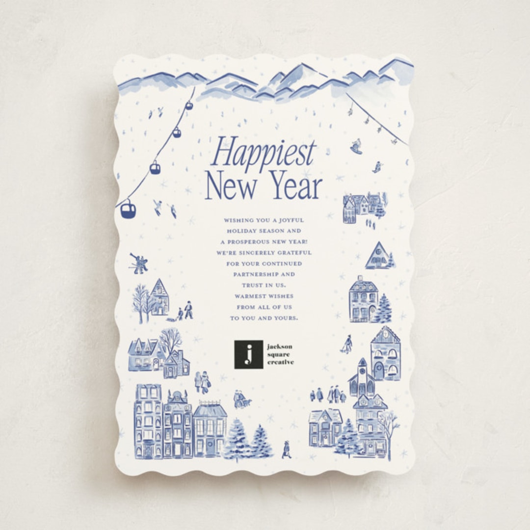 "Aspen" - Holiday Cards in Powder by Jenna Holcomb - Front