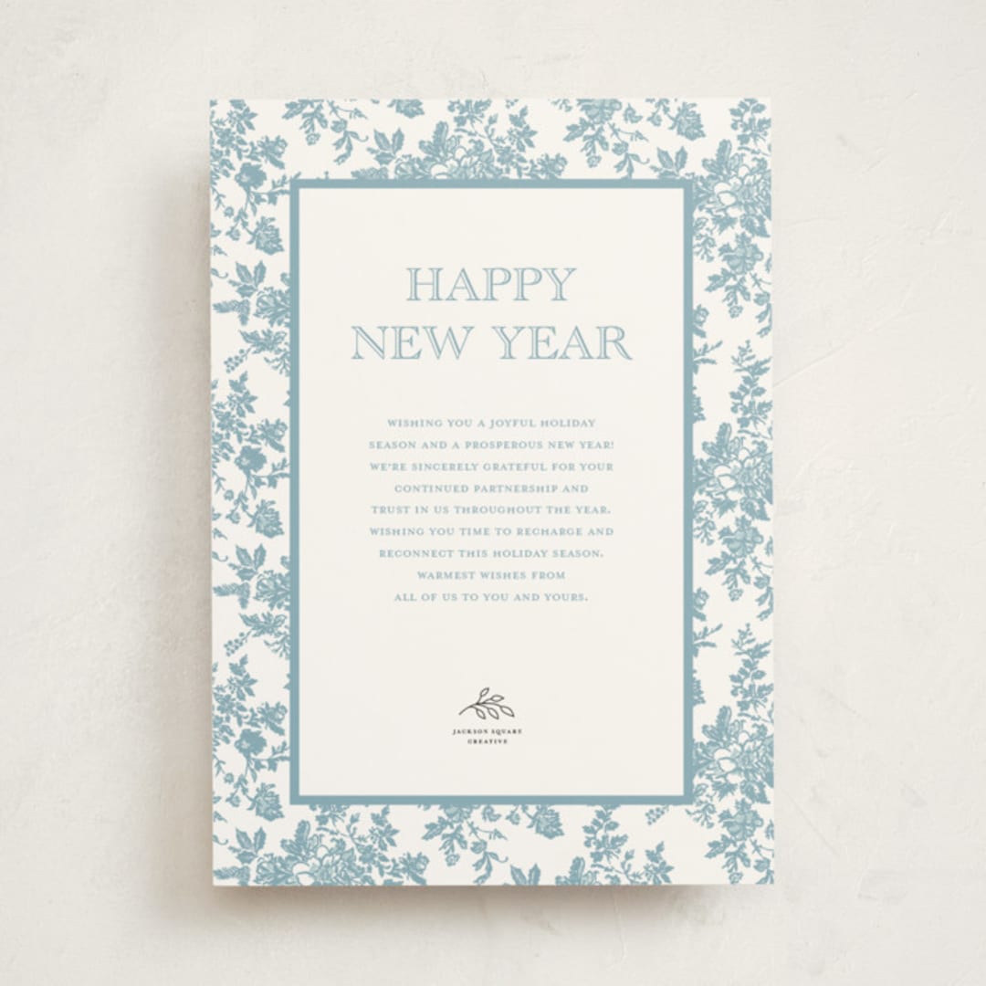 "Holiday Toile" - Holiday Cards in Frost by Jenna Holcomb - Front