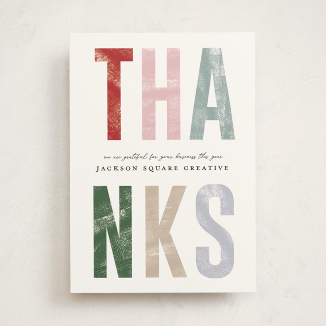 "BIG thanks" - Holiday Cards in Candy Dish by Pixel and Hank - Front