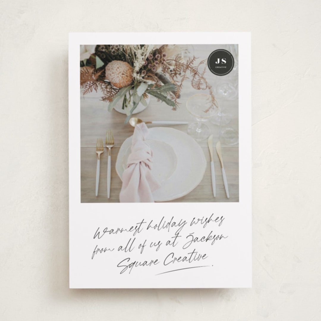 "Polaroid" - Holiday Cards in Snow by Adelyn T. - Front