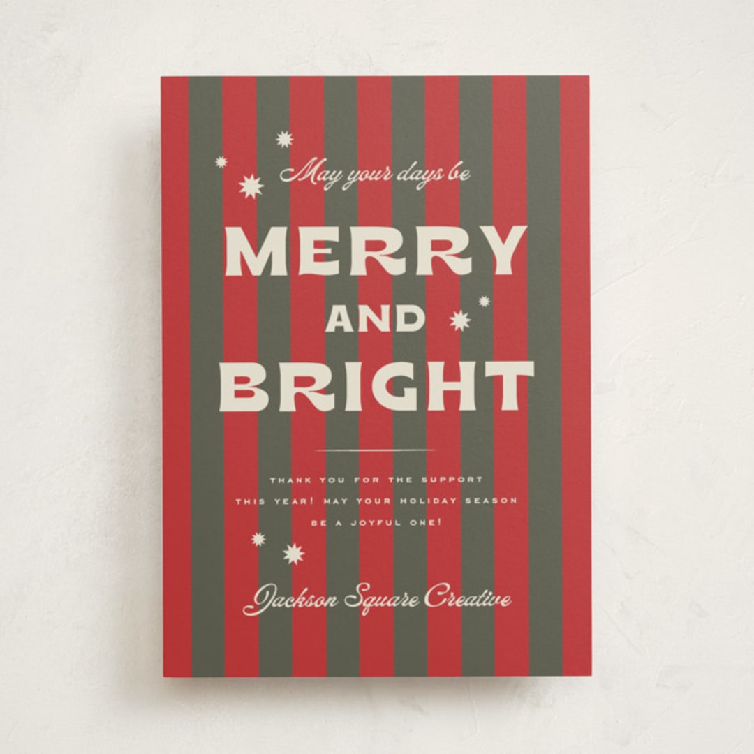 "Retro" - Holiday Cards in Garland by Wildfield Paper Co - Front