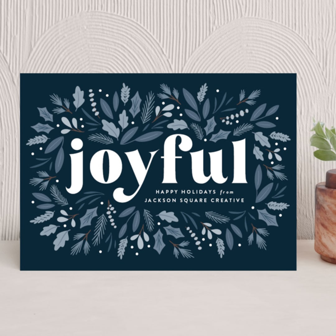 "Joyful foliage" - Holiday Cards in Polar by Kacey Kendrick Wagner - Front