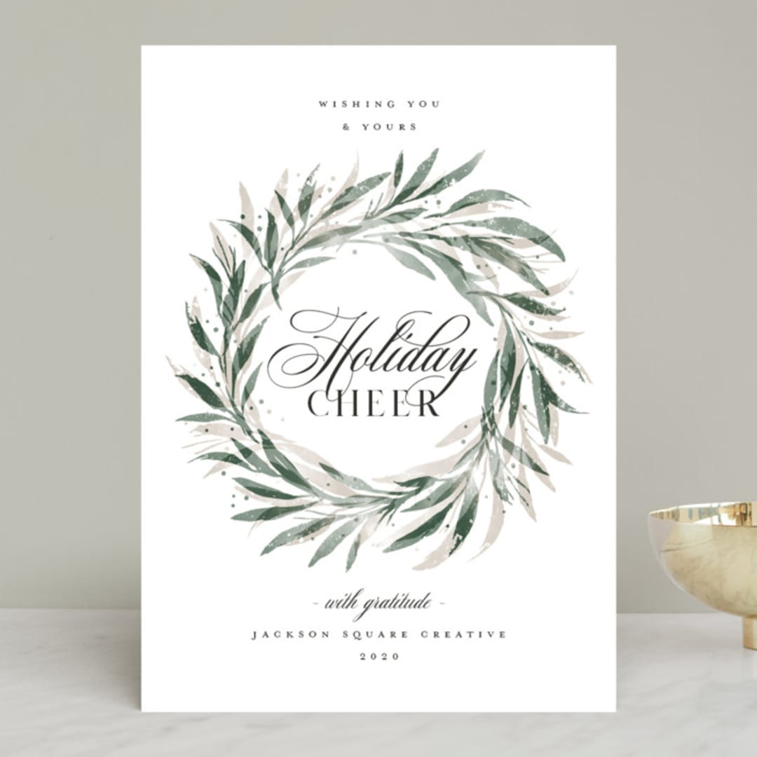 "encircled" - Holiday Cards in Balsam by Melanie Kosuge - Front