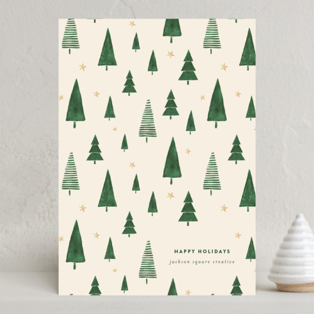"Forest" - Holiday Cards in Pine by Iveta Angelova - Front