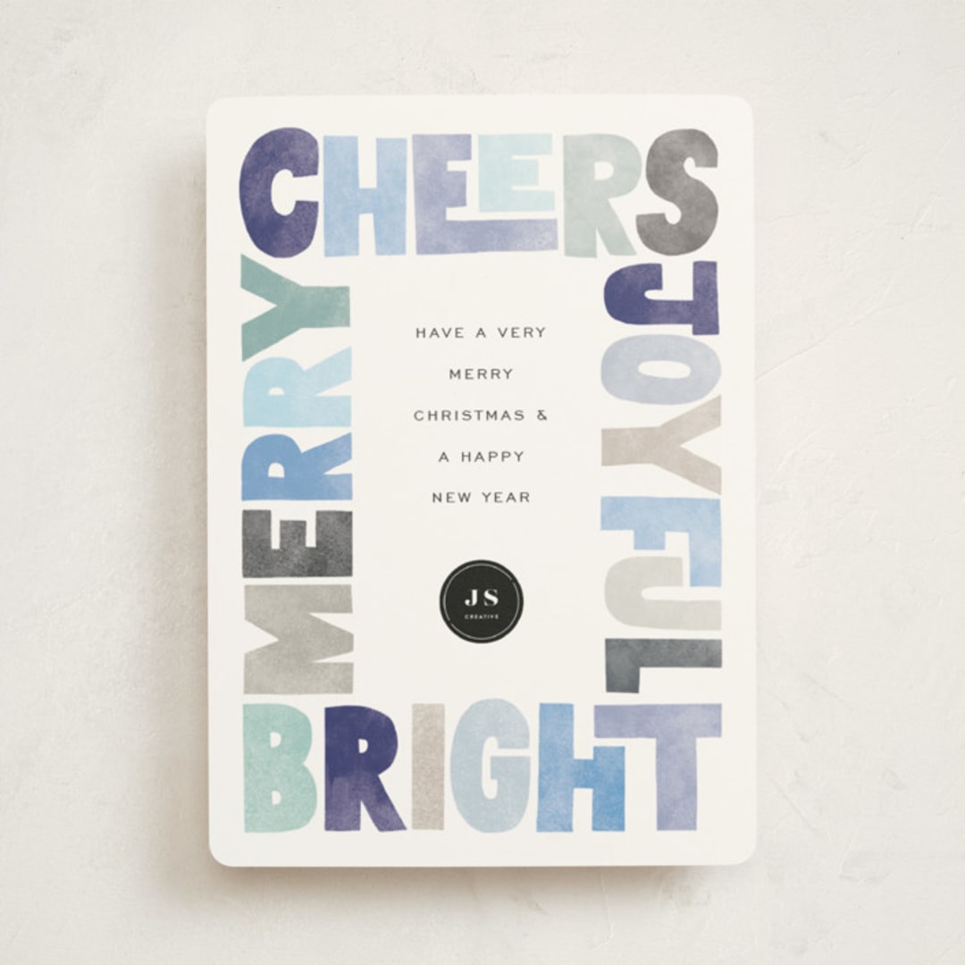 "Framed" - Holiday Cards in Ocean by Pixel and Hank - Front