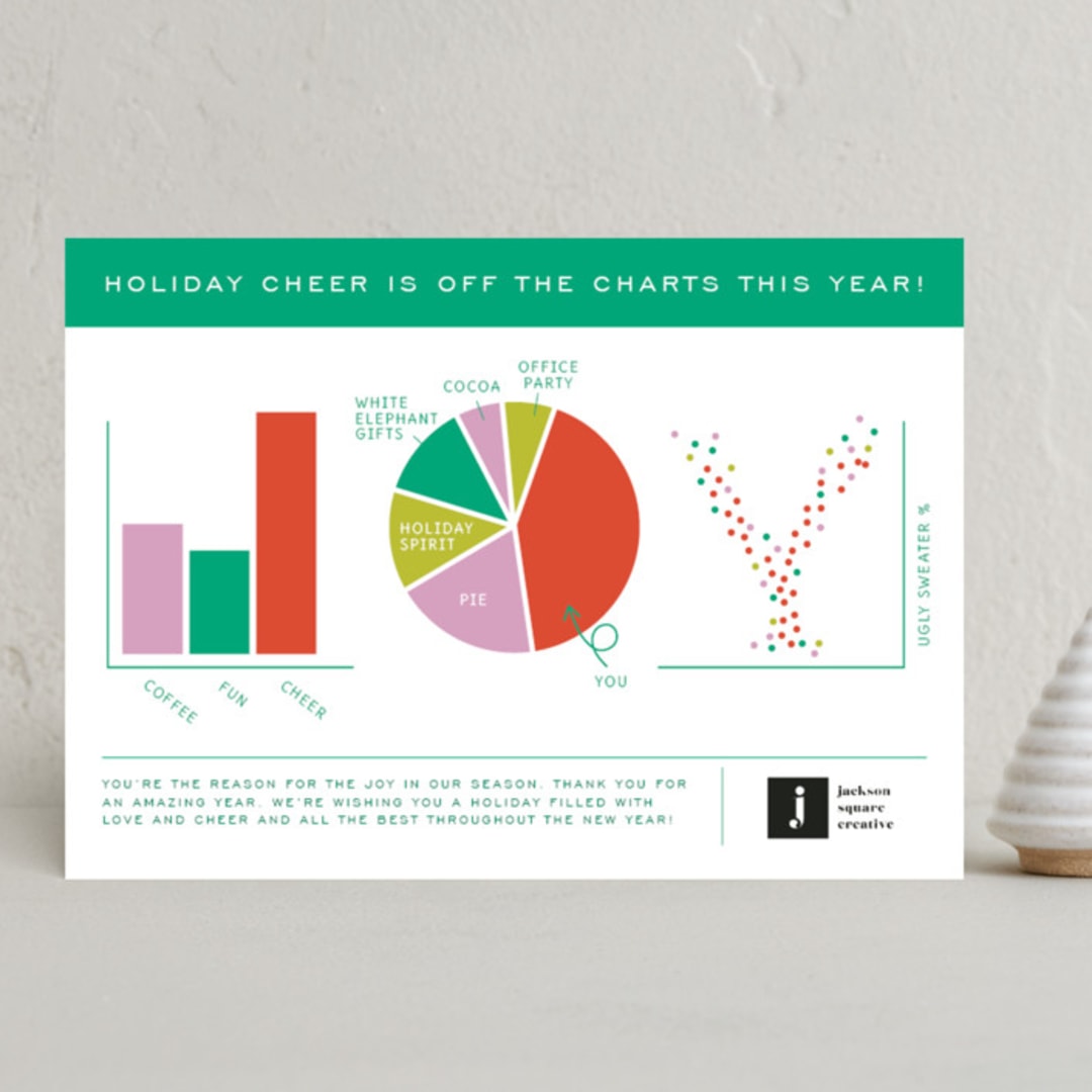 "Off the Charts" - Holiday Cards in Elf Shoes by Jenna Holcomb - Front