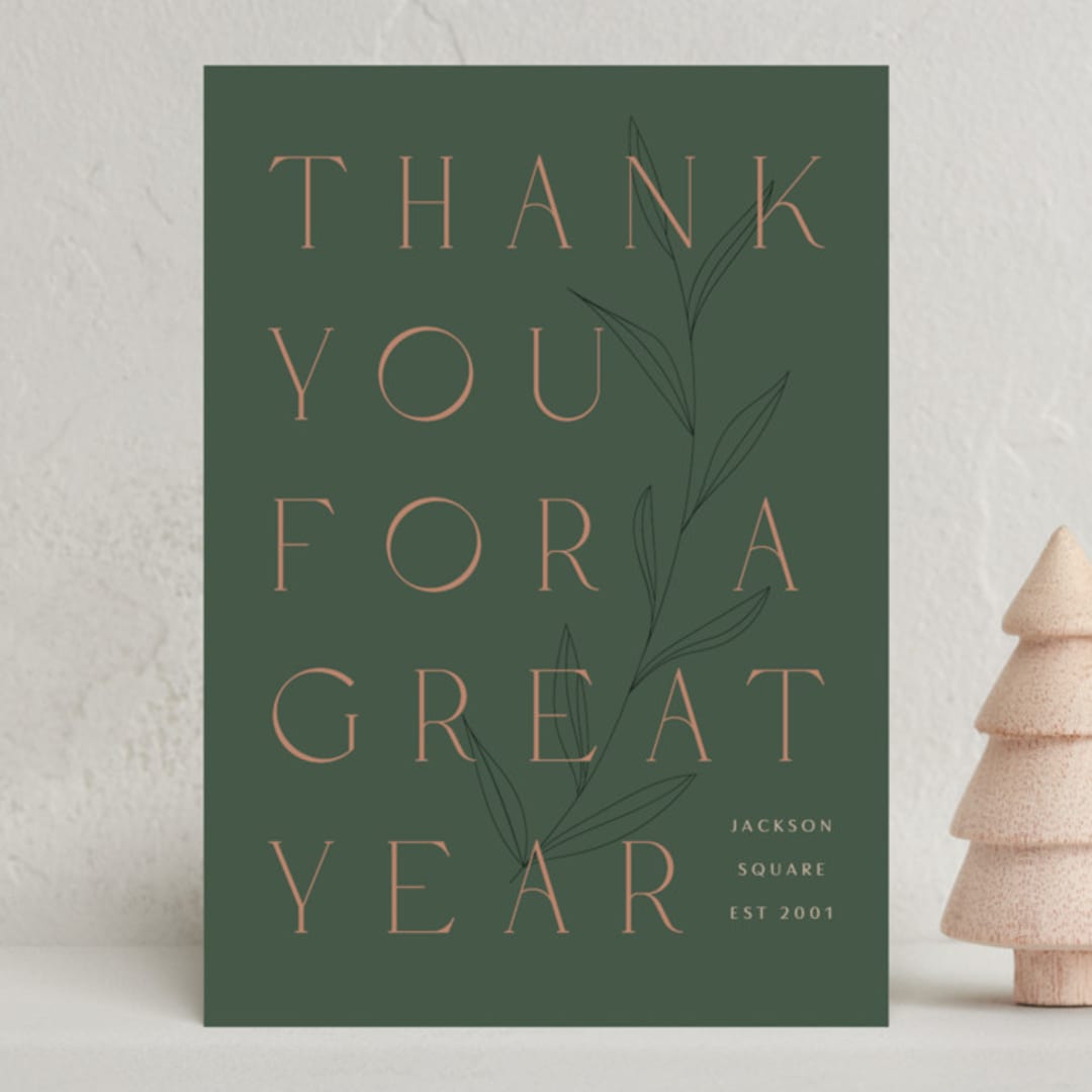 "a great year" - Holiday Cards in Fir by Summer Winkelman - Front
