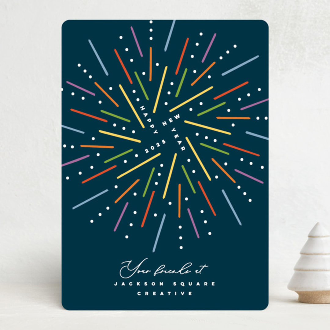 "Fireworks" - Holiday Cards in Rainbow by Owl and Toad - Front