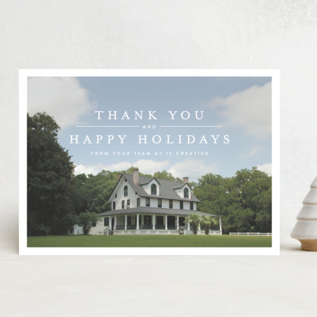"Classic" - Holiday Cards in Snow by Kasia Labocki - Front