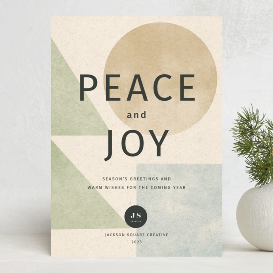 "geometrical peace" - Holiday Cards in Grass by Sumak Studio - Front