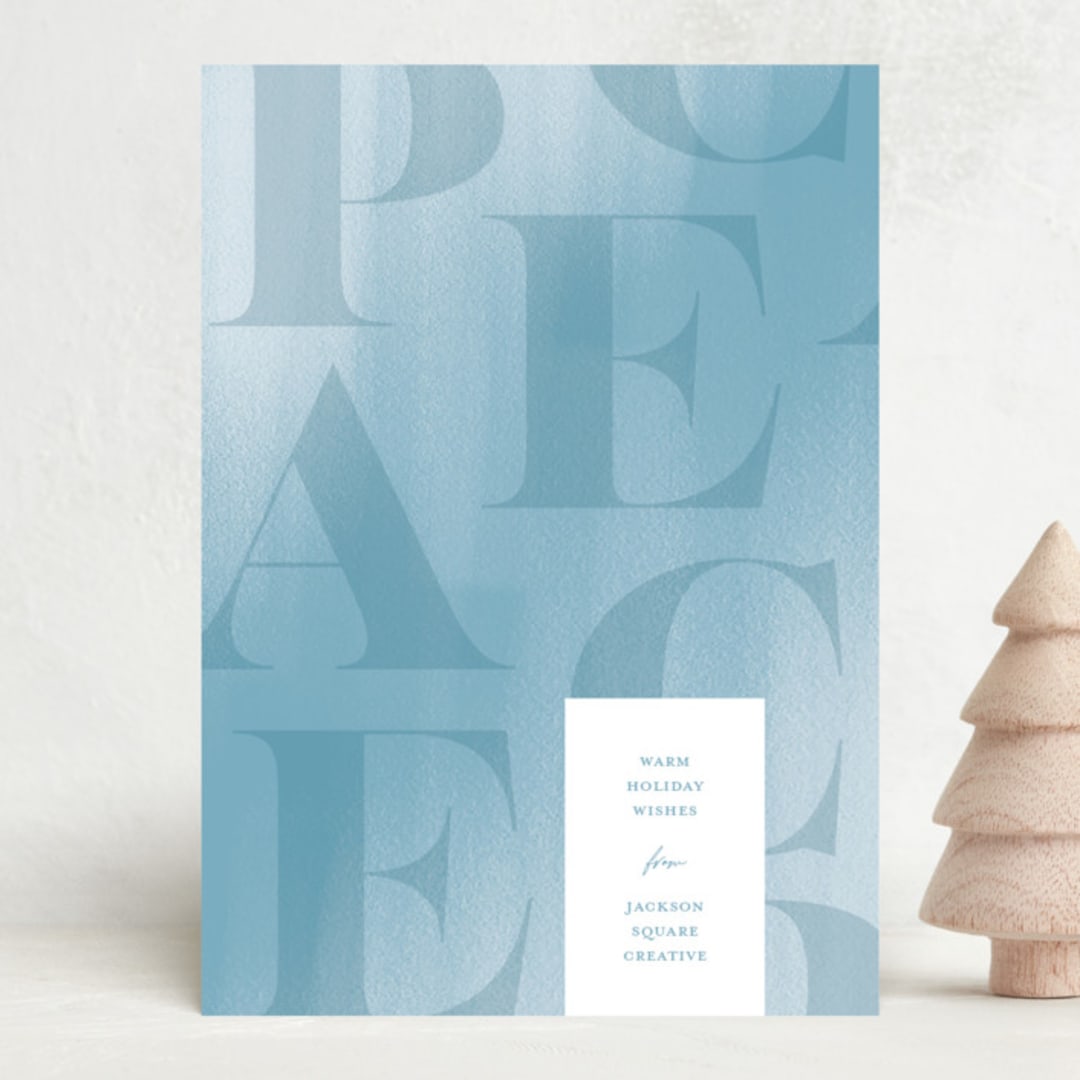 "Peaceful" - Holiday Cards in Ice by Julee London - Front