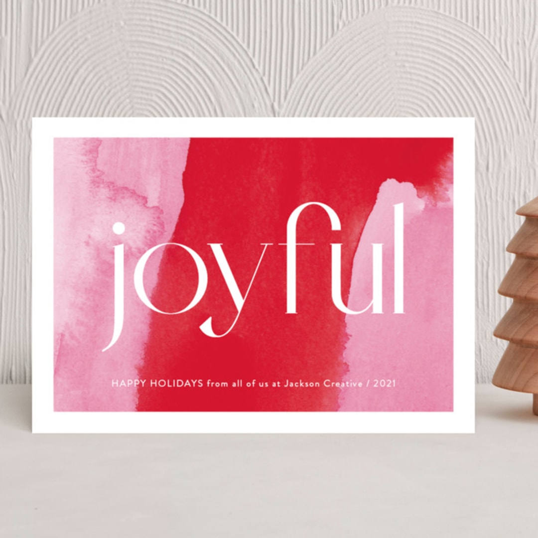 "Joyful Abstraction" - Holiday Cards in Peppermint by Erika Firm - Front