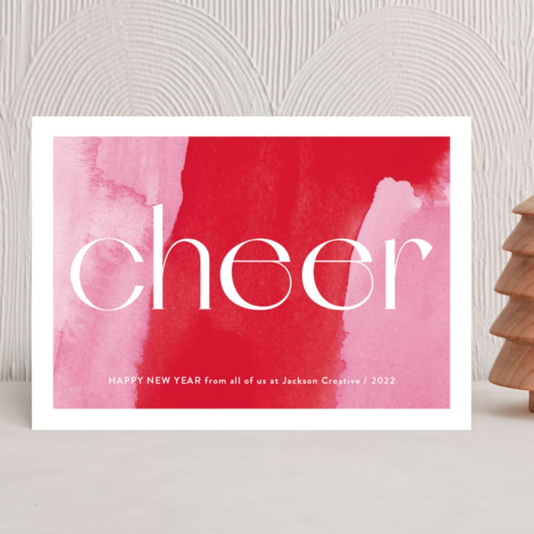 "Joyful Abstraction" - Holiday Cards in Peppermint by Erika Firm - Front