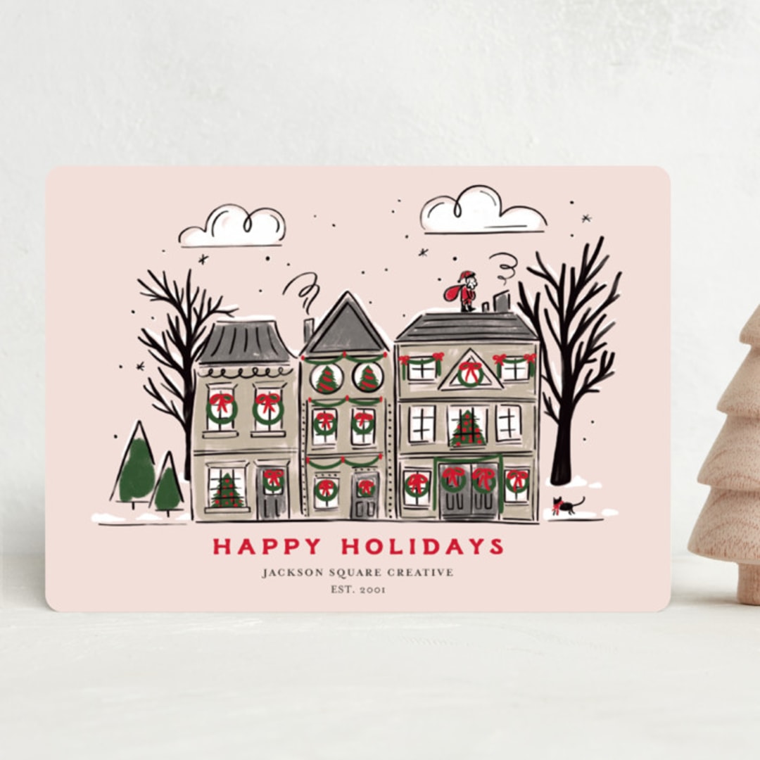 "Township" - Holiday Cards in Gumdrop by Cindy Reynolds - Front