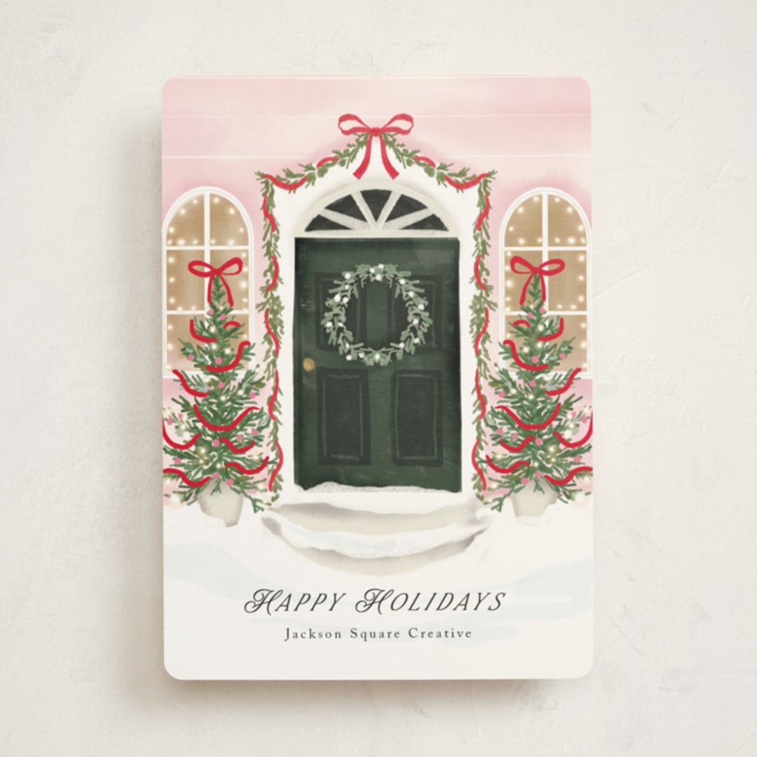 "La Porta" - Holiday Cards in Rosy Cheeks by Petra Kern - Front