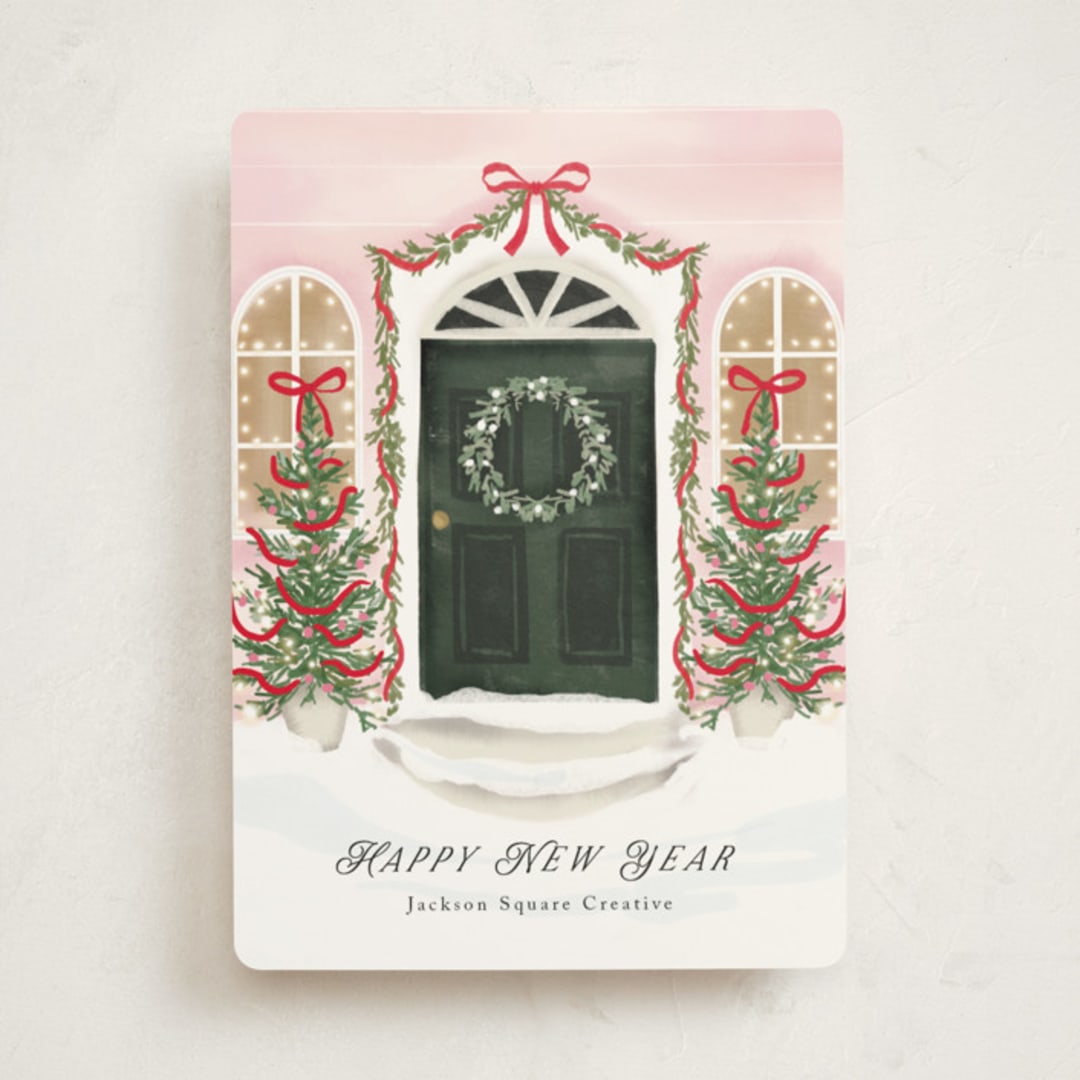 "La Porta" - Holiday Cards in Rosy Cheeks by Petra Kern - Front
