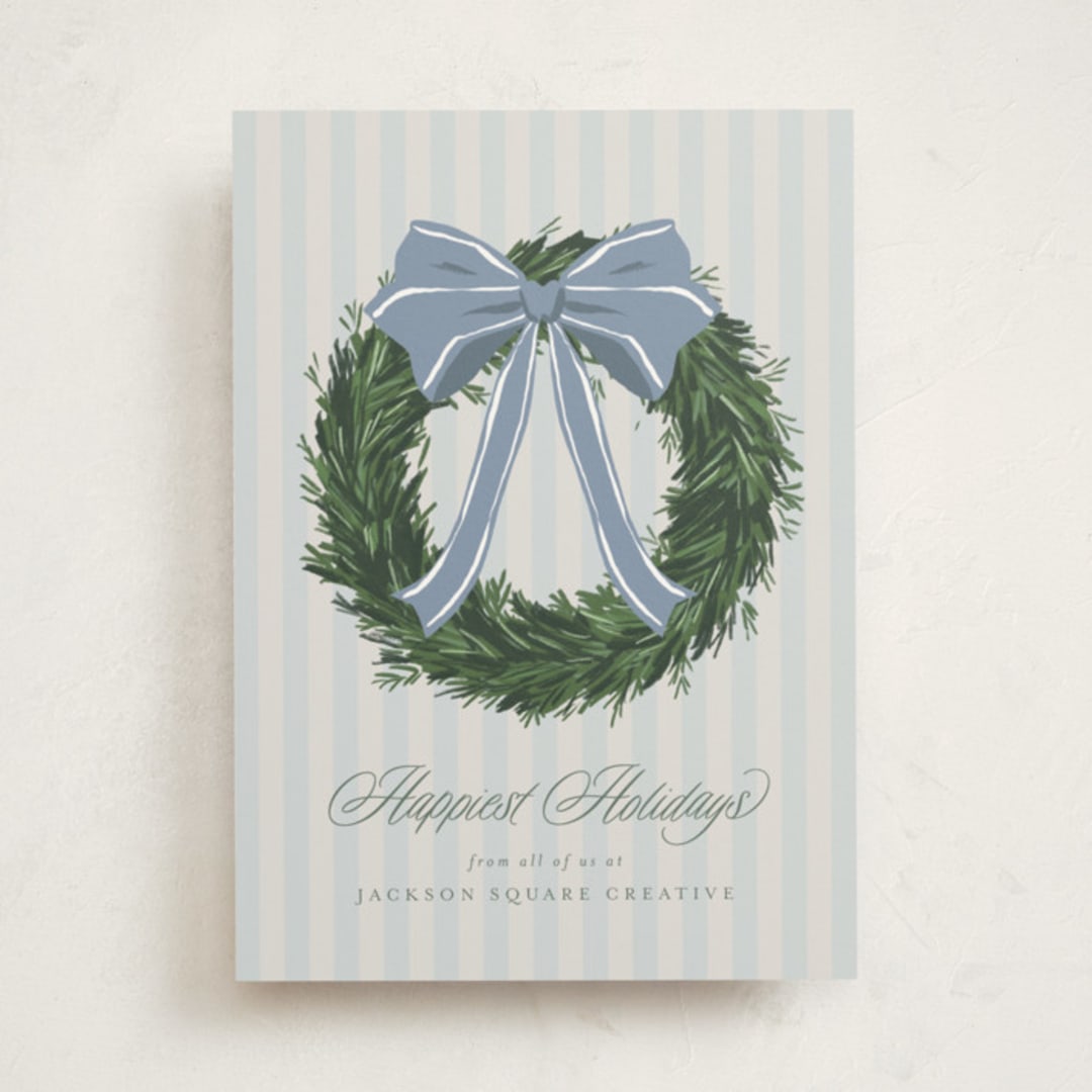 "Cape May Charm" - Holiday Cards in Powder by Everett Paper Goods - Front