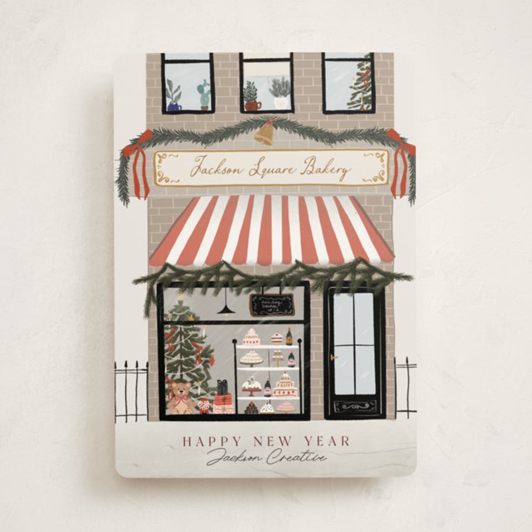 "Little shop" - Holiday Cards in Candy by Maja Cunningham - Front