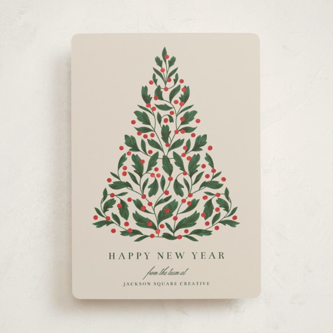 "oh tree" - Holiday Cards in Latte by Jen Owens - Front
