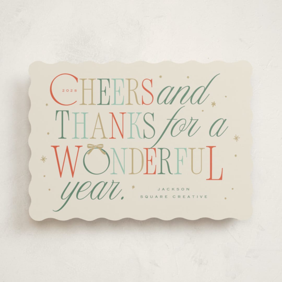 "Colorful Cheers" - Holiday Cards in Taffy by Hannah Williams - Front