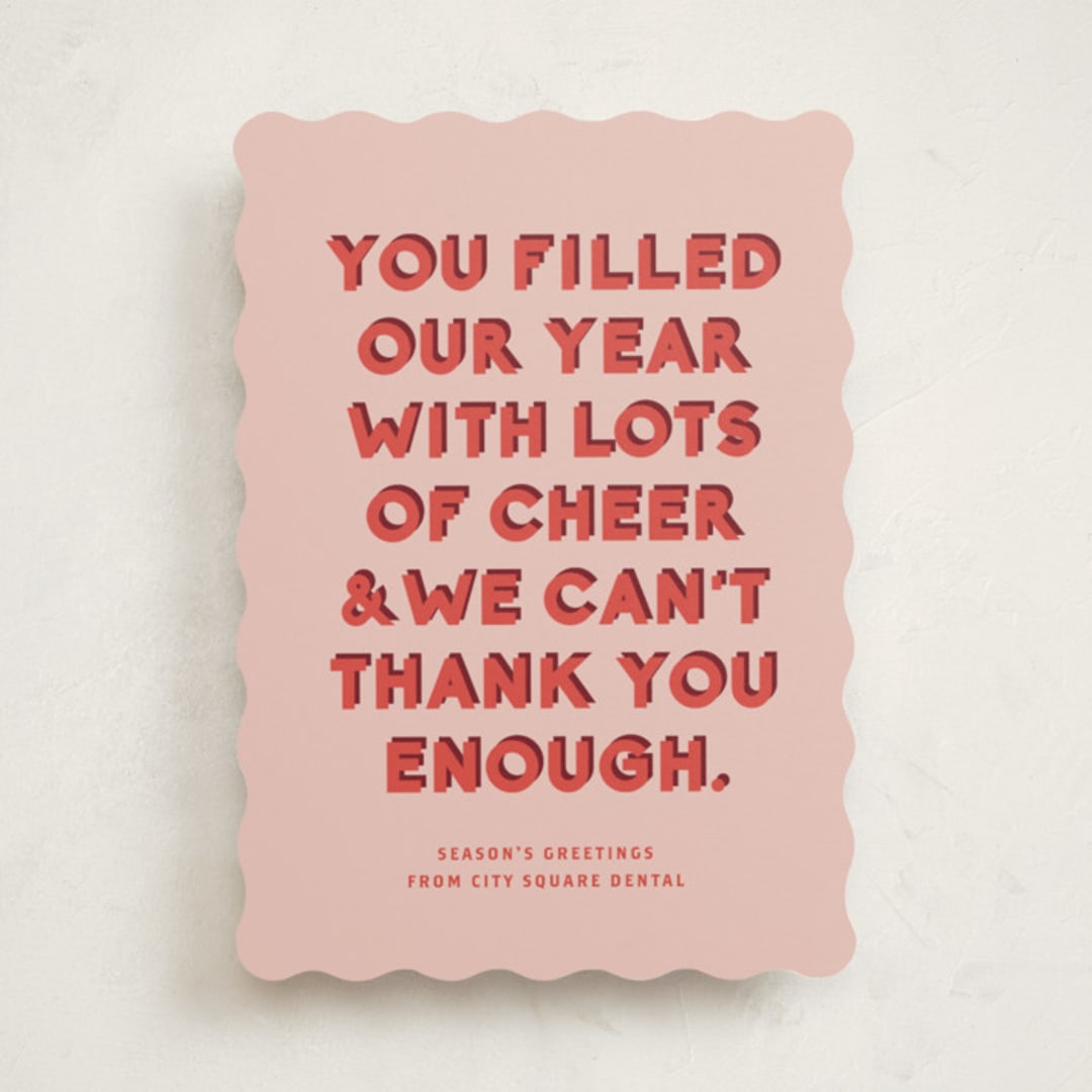 "Year of Cheer" - Holiday Cards in Gumdrop by Olivia Kanaley Inman - Front