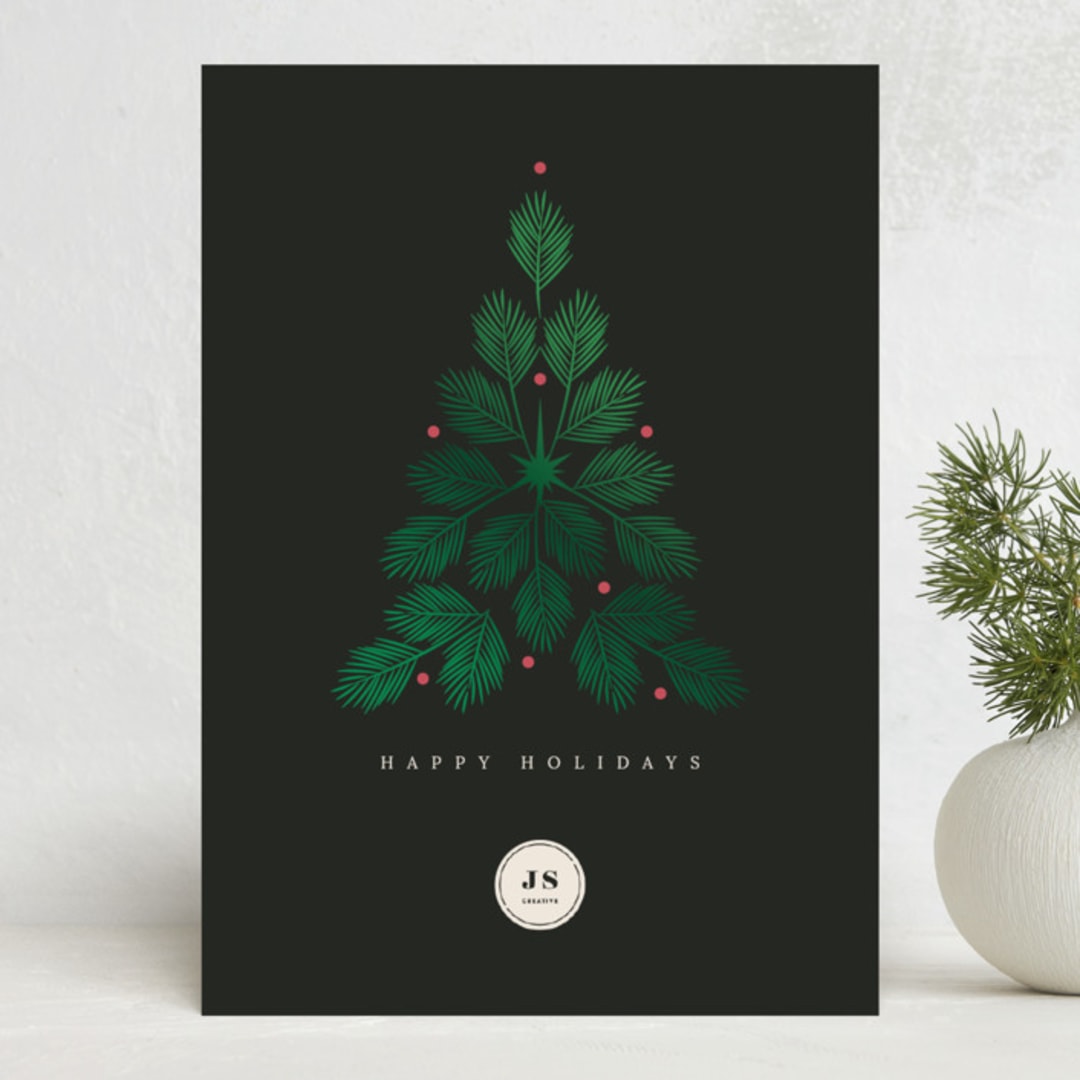 "Holiday Tree" - Holiday Cards in Pine by letterfix - Front